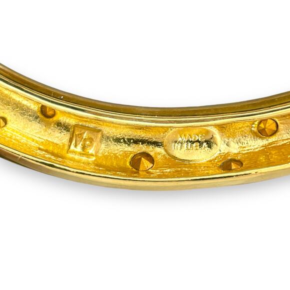 Vtg Vogue Signed VO Les Bernard Runway Gold Tone Collar Necklace - Picture 6 of 9